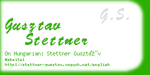 gusztav stettner business card